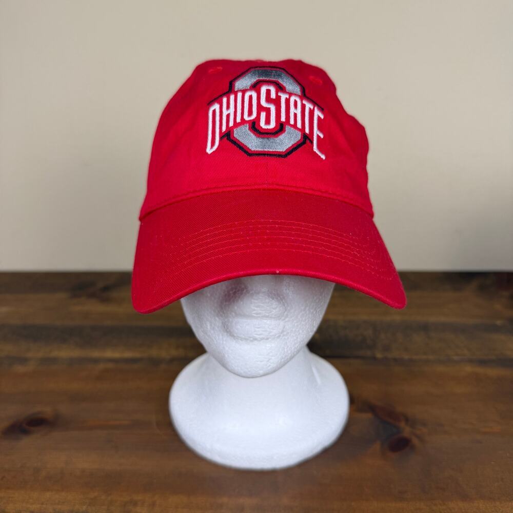 Ohio State Buckeyes OSU Ball Cap Hat Adjustable Baseball Red FAN 1 Cotton
